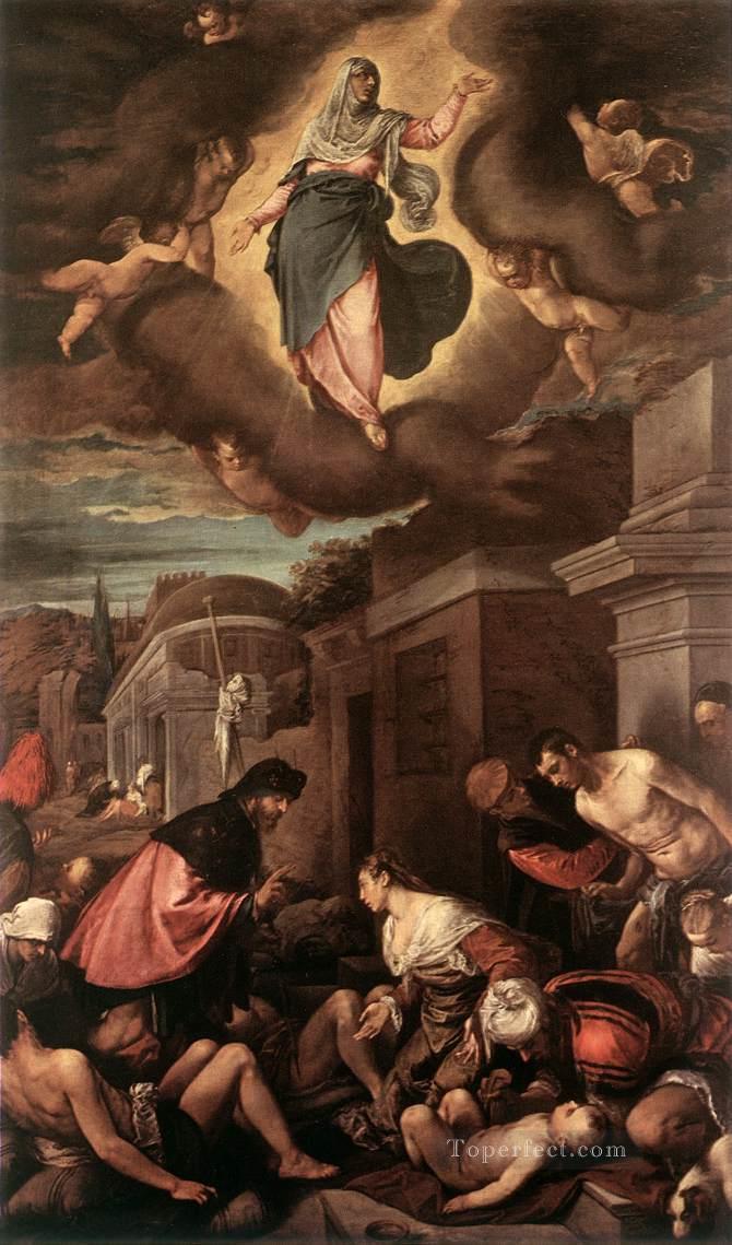 St Roche Among The Plague Victims And The Madonna In Glory Jacopo Bassano Oil Paintings